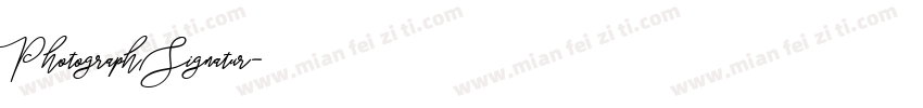 Photograph Signatur字体转换
